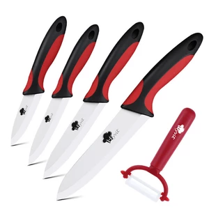 MYVIT Ceramic Knife Kitchen 3 4 5 6 inch + Peeler White Blade Paring Fruit Vegetable Chef Utility Knife Cooking Tools Se