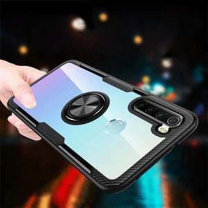 For Xiaomi Redmi Note 8 Case Bakeey 360° Adjustable Ring Holder Anti-slip Shockproof Transparent TPU Protective Case Non