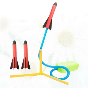 Children Educational Puzzle Toy EVA Foam Rocket Launcher Pedal Rocket Model Toy Launch Rocket Funny Toy Gift for Kids