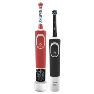 Set zubných kefiek Oral-B Vitality 100 D100 Cross Action Black + D100 Star Wars set zubných elektrických kefiek 
1× elektrická zubná kefka pre dospelý