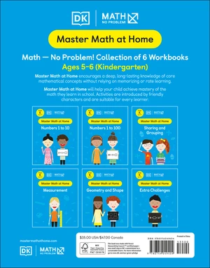 Math â No Problem! Collection of 6 Workbooks, Kindergarten Ages 5-6