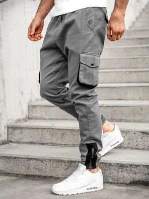 Grafitové pánské jogger kapsáče Bolf 0705