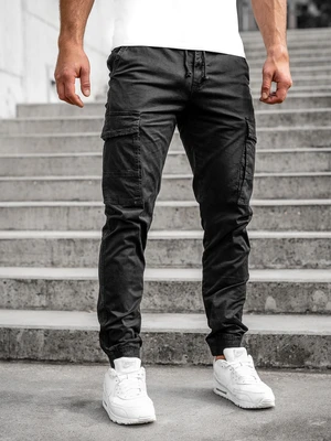 Černé pánské jogger kapsáče Bolf CT6710SO
