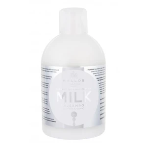 Kallos Cosmetics Milk 1000 ml šampón pre ženy na poškodené vlasy; na šedivé vlasy