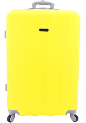 Cestovní kufr skořepinový na čtyřech kolečkách Agrado (M) 60l - žlutá (M)
