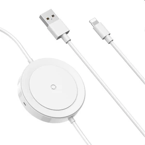 Baseus kábel a bezdrôtová nabíjačka 2v1 USB/Lightning, biely