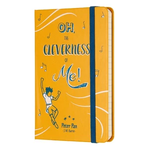 Žltý linajkový zápisník v pevnej väzbe Moleskine Peter Pan, 192 strán