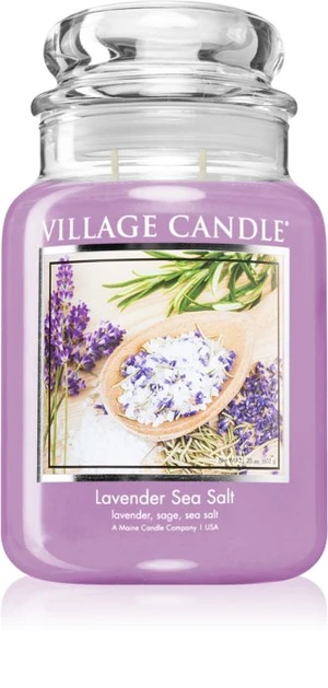 Village Candle Vonná sviečka v skle - Lavender Sea Salt - Levanduľa s Morskou soľou, veľká