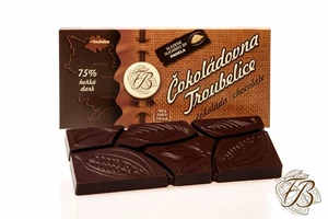 Čokoláda Troubelice hořká 75%, 45g,Čokoláda Troubelice hořká 75%, 45g