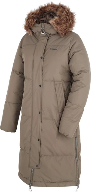 Husky Downbag L XL, deep khaki Dámský péřový kabát