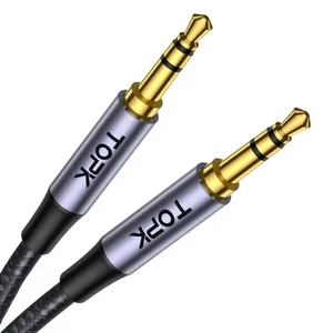 TOPK YP13 3.5mm Male to Male Multi-functional AUX Cable for Microphone foriPod Speaker TV Computer DVD Player
