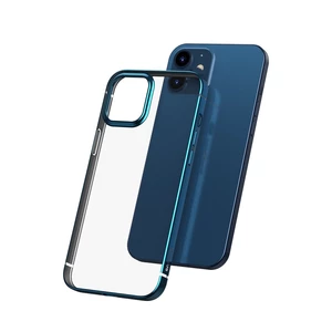 Baseus Plating Ultra-thin Crystal Clear Transparent Non-Yellow Shockproof Soft TPU Protective Case for iPhone 12 Mini 5.