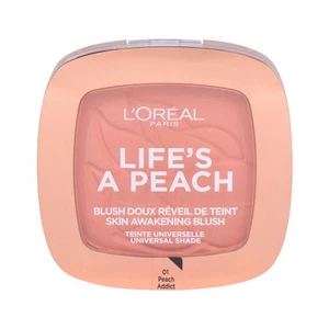 L´Oréal Paris Wake Up & Glow Life´s a Peach 9 ml tvářenka pro ženy 01 Peach Addict