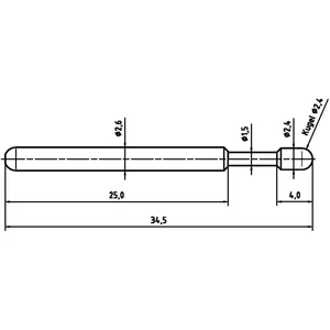 PTR 1040-D-1.5N-NI-2.4 presný testovací hrot