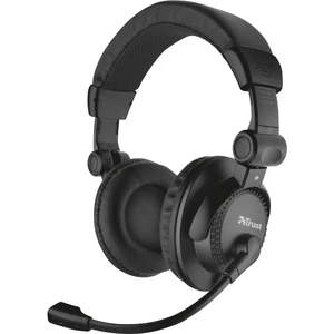 Trust Como headset k PC jack 3,5 mm káblový cez uši čierna