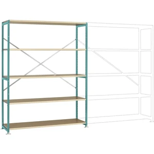 Manuflex RP1041.5021 základný modul regálu oddelenia  (š x v x h) 1530 x 2000 x 400 mm    drevená podlaha