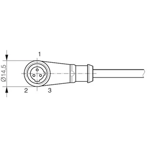 Contrinex 623 000 940 pripojovací kábel  S13-3FUW-020 Prevedenie Uhlová spojka s káblom 2 m 1 ks