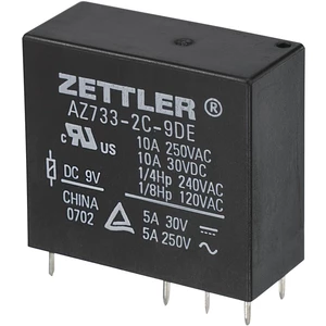 Zettler Electronics AZ733-2C-6DE relé do DPS 6 V/DC 10 A 2 prepínacie 1 ks