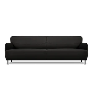 Čierna kožená pohovka Windsor & Co Sofas Neso, 235 x 90 cm
