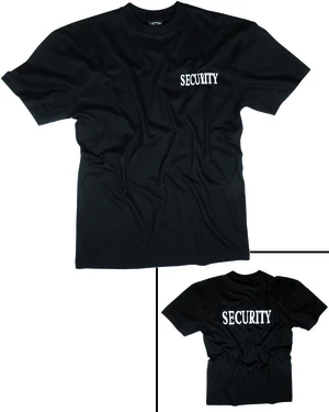 Bavlnené SECURITY tričko II Mil-Tec® - čierne (Veľkosť: S)
