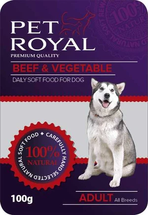 Pet Royal Kapsička Dog Hovädzie Maso+Zelenina 100g