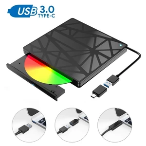 SAILUNSHI 3.0 USB Type-C DVD Optical Drive High-speed Plug and Play External Ultra-thin CD Read-write Recorder for Lapto