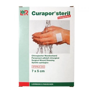 LOHMANN RAUSCHER Náplast Curapor Transparent steril. 7 x 5cm / 5 ks