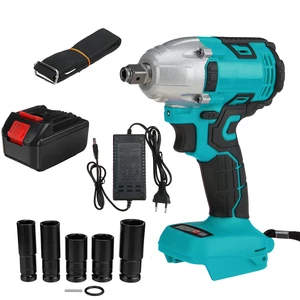330N.M Cordless Electric Wrench Brushless Impact Wrench W/ 1/2pcs Battery & 5 Sockets