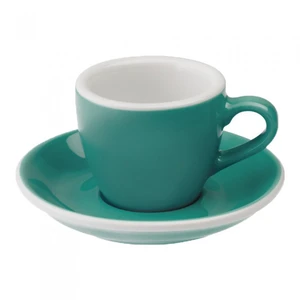 Espressotasse mit Untertasse Loveramics „Egg Teal“, 80 ml