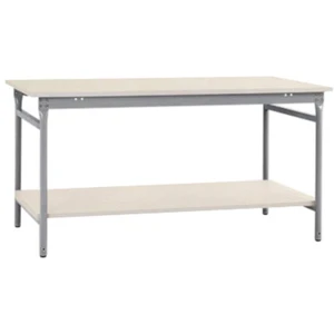 Manuflex BB5201.9006 Kompletný príručný stolík BASIS stacionárne s melamínovou doskou + medzipolica, š xhxv: 750 x 500 x