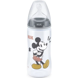NUK First Choice Mickey Mouse kojenecká láhev Grey 300 ml