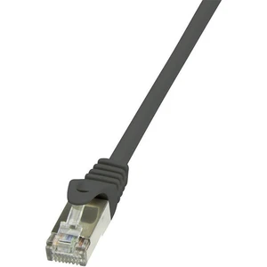 LogiLink CP2083S RJ45 sieťové káble, prepojovacie káble CAT 6 F/UTP 7.50 m čierna s ochranou 1 ks