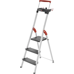 Hailo L100 TOPLINE 8050-307 hliník rebrík vr. odkladacieho miesta na náradie Max.prac. výška: 2.63 m strieborná, čierna,