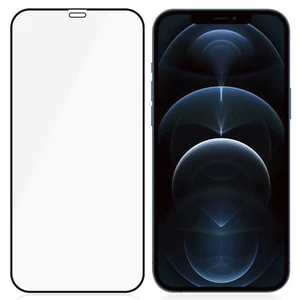 Tvrdené sklo PanzerGlass Edge-to-Edge Antibacterial na Apple iPhone 12 Pro Max (2712) čierne tvrdené sklo • kompatibilné s Apple iPhone 12 Pro Max • r