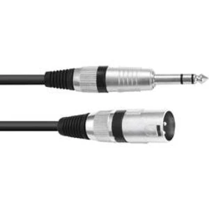 Kabelový adaptér Omnitronic 30225196 [1x XLR zástrčka 3pólová - 1x jack zástrčka 6,3 mm (stereo)], 2.00 m, černá