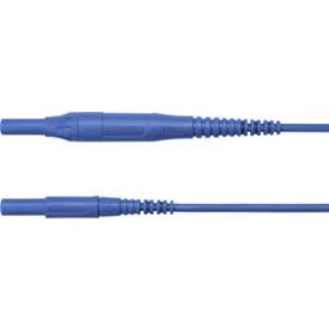 Schützinger MSFK B441 / 1 / 100 / BL měřicí kabel [zástrčka 4 mm - zástrčka 4 mm] modrá