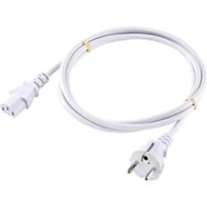Síťový kabel s IEC zásuvkou Basetech XR-1638069, 2.00 m, bílá
