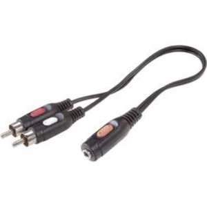 Cinch / jack audio kabel SpeaKa Professional SP-7870256, 1.50 m, černá