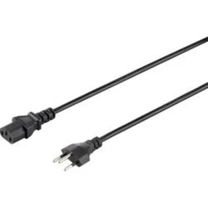 Síťový kabel s IEC zásuvkou Basetech BT-1886920, 2.00 m, černá