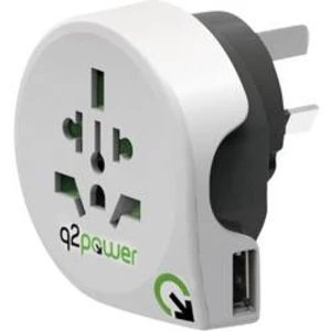 Cestovní adaptér Q2 Power Welt nach Australien/China mit USB 1.100170