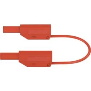 Stäubli SLK410-E/N bezpečnostní měřicí kabely [lamelová zástrčka 4 mm - lamelová zástrčka 4 mm] červená, 25.00 cm