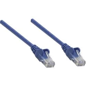 Síťový kabel RJ45 Intellinet 739832, CAT 6, S/FTP, 25.00 cm, modrá