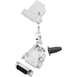 Sada D-SUB kolíkové lišty encitech DTSL15-S-JSRG+HDP26-K, 45 °, pólů 26, pájecí kalíšek, 1 sada