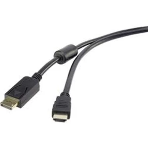 Kabel pro DisplayPort / HDMI Renkforce [1x zástrčka DisplayPort - 1x HDMI zástrčka], 1.00 m, černá
