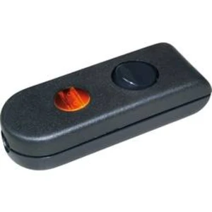 Šňůrový spínač interBär 8093-104.01, 2 A, 250 V, černá, 1x vyp/zap, 1 ks