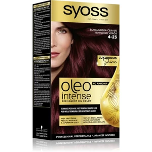 Syoss Oleo Intense permanentní barva na vlasy s olejem odstín 4-23 Burgundy Red 1 ks