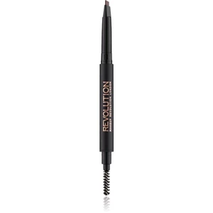 Makeup Revolution Duo Brow Definer precizní tužka na obočí odstín Medium Brown 0.15 g