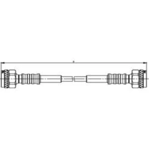 Telegärtner L00010A1589 měřicí kabel [N zástrčka - N zástrčka] modrá, 0.60 m