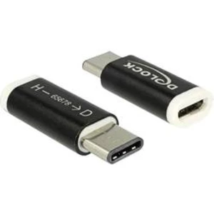 Adaptér USB 2.0 Delock [1x USB-C™ zástrčka - 1x micro USB 2.0 zásuvka B] černá