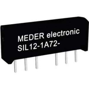 Relé s jazýčkovým kontaktem StandexMeder Electronics SIL12-1A72-71L, 3312100071, 1 spínací kontakt, 12 V/DC, 1 A, 15 W, SIL-4